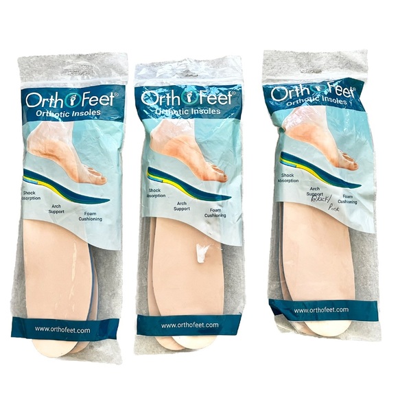 ORTHOFEET NWT ORTHOTIC INSOLES SIZE 8 M ARCH SUPPORT SHOCK ABSORPTION COMFY - Picture 1 of 4